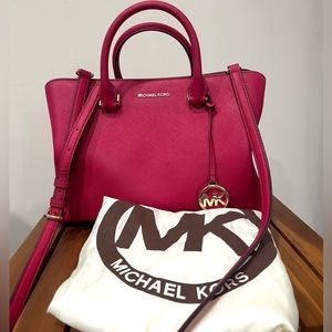 MICHAEL Michael Kors Saffiano Leather Medium Sutton Satchel